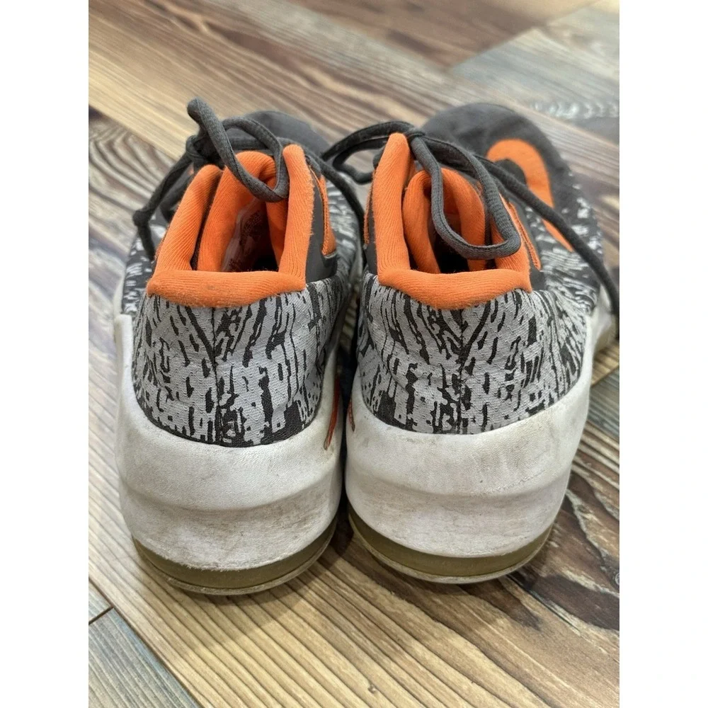 Nike Boys Youth Air Max Infuriate Gray 7Y Orange White Sneaker AH3426-004